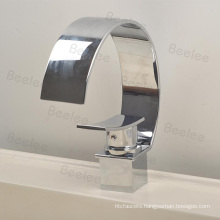 Chrome C Shape Neck Basin Faucet Bathroom Water Tap Mixer